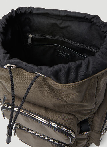 Saint Laurent City Multipocket Backpack Khaki sla0151088