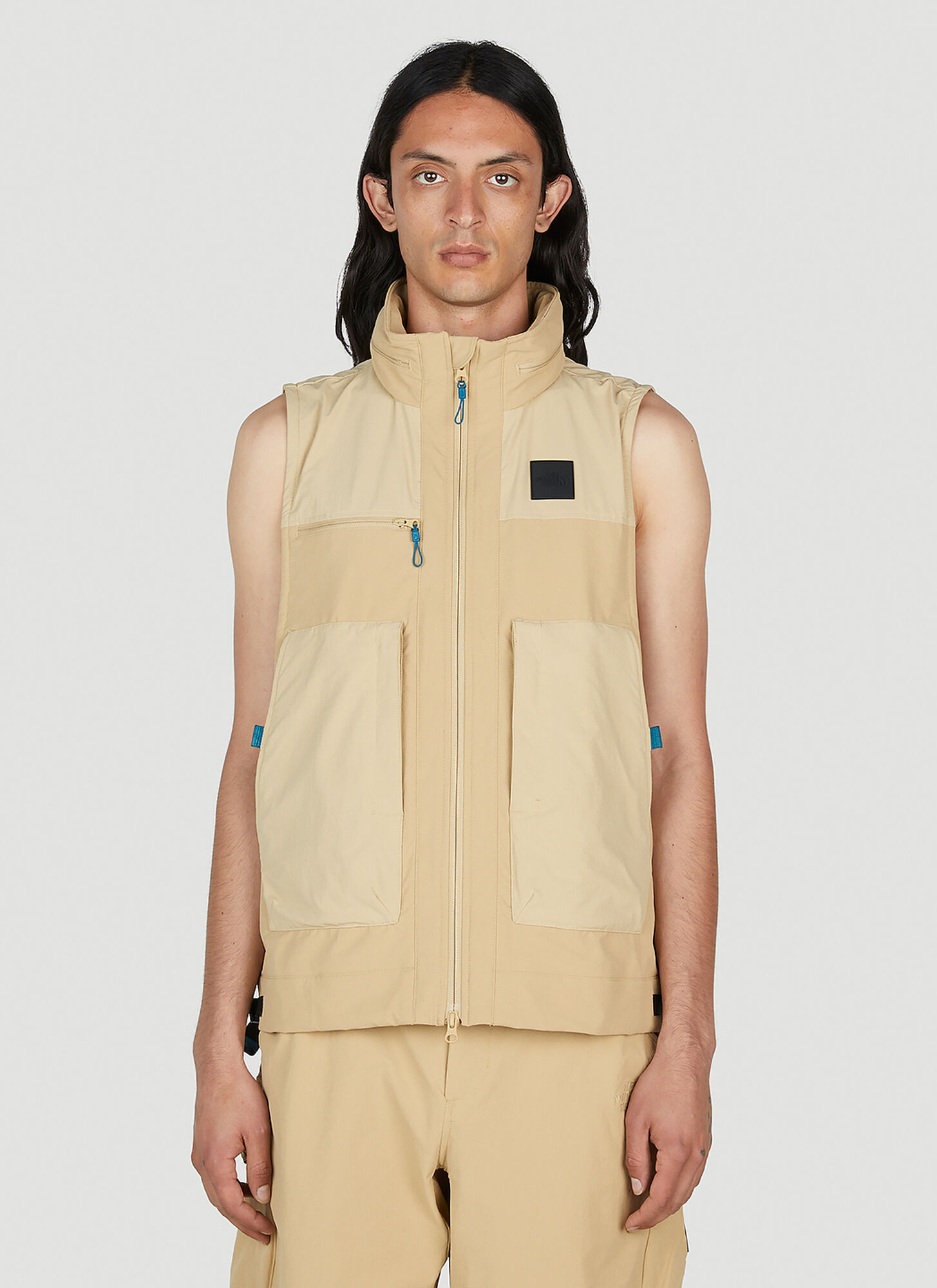 The North Face Hooded Gilet Jacket In Beige