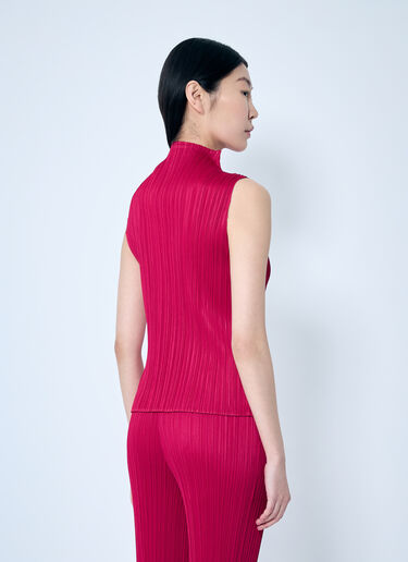 Pleats Please Issey Miyake High-Neck Top Red plp0259020
