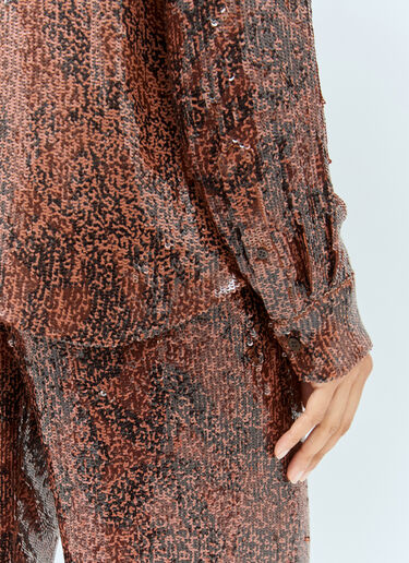 Dries Van Noten スパンコールシャツ レッド dvn0258017
