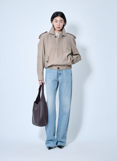 Saint Laurent Numbuck 飞行员夹克  乳白色 sla0260076