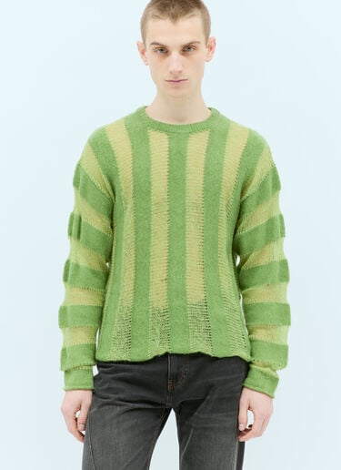 Brain Dead Fuzzy Threadbare Sweater Green bra0154021
