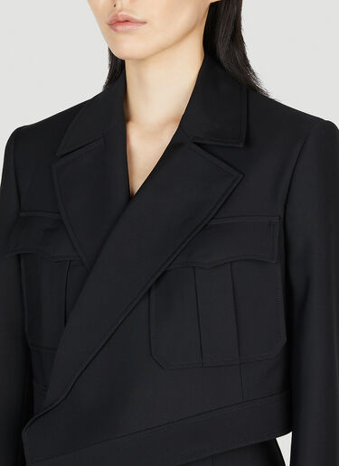 Alexander McQueen Asymmetric Military Blazer Black amq0252024