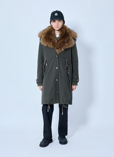 LN-CC® - Moncler: Halicte Long Parka - Dark Green Moncler Halicte Long Parka Dark Green mon0266016