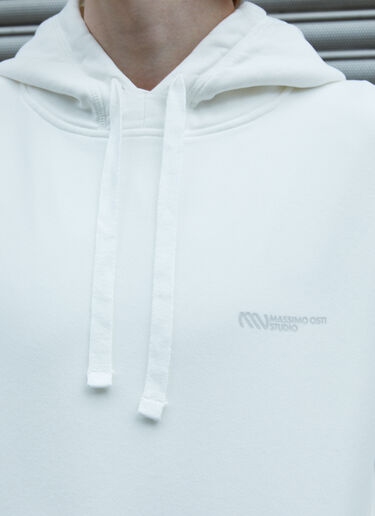 Massimo Osti Studio Logo Hooded Sweatshirt White mao0158033