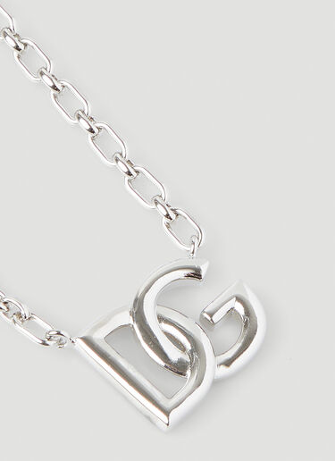 Dolce & Gabbana DG Logo Pendant Necklace Silver dol0147091