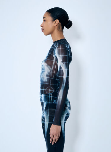Jean Paul Gaultier Squeletor Mesh Top Blue jpg0259005