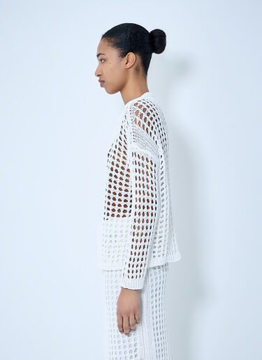 Max Mara Open-Knit Jumper White max0264024