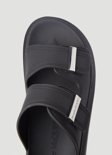 Alexander McQueen Hybrid 橡胶拖鞋 黑 amq0145075