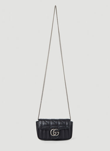 Gucci GG Marmont Matelassé Super Mini Shoulder Bag Black guc0247343