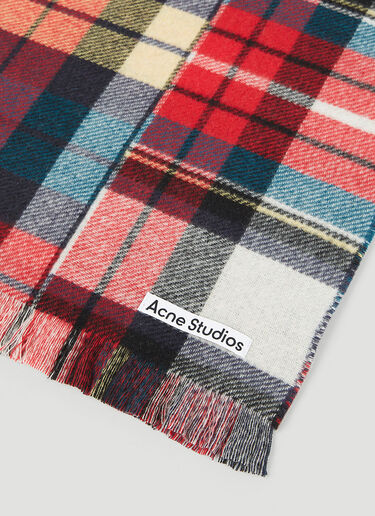 Check Wool Scarf Acne Studios Check Wool Scarf Red acn0154047