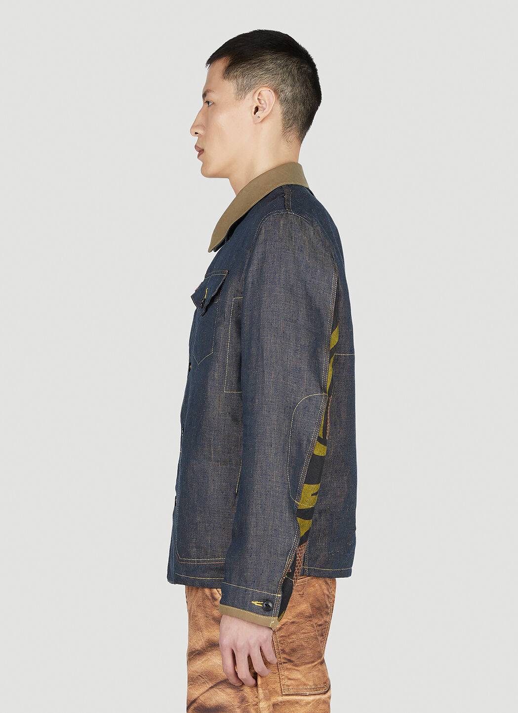 Junya Watanabe Men's' Denim Shirt Jacket in Dark Blue | LN-CC®