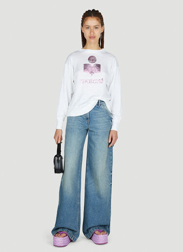 Isabel Marant Étoile Klowia Long Sleeve T-Shirt White ibe0251019