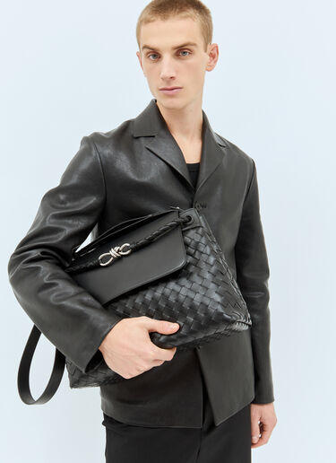 Bottega Veneta 中号 Andiamo 邮差包 黑色 bov0158014
