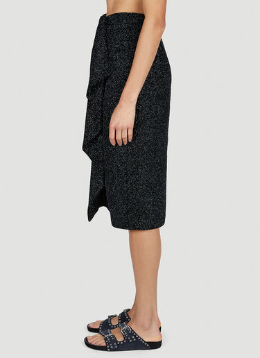 Isabel Marant Étoile Alyssa Gathered Skirt Black ibe0251017