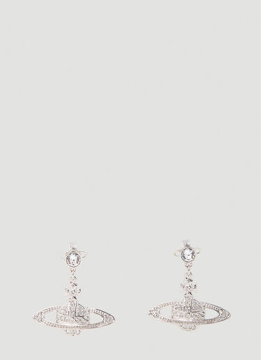 Vivienne Westwood Mini Bas Relief Drop Earrings Silver vvw0249080