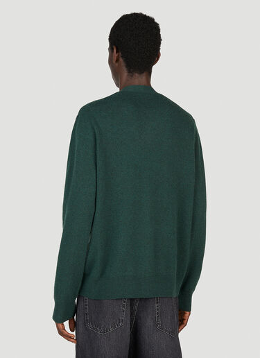 Face Patch Knit Cardigan Acne Studios Face Patch Knit Cardigan Green acn0153056