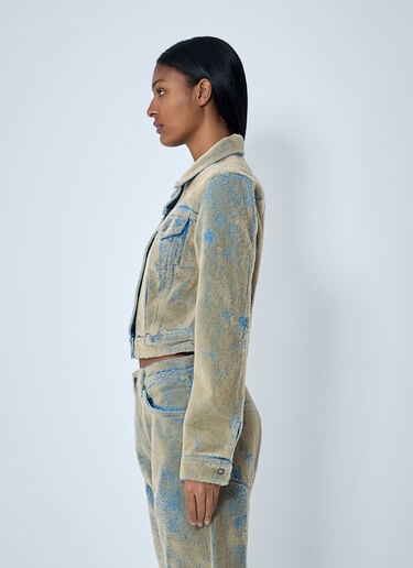 Acne Studios Flocked Denim Jacket Blue acn0262038