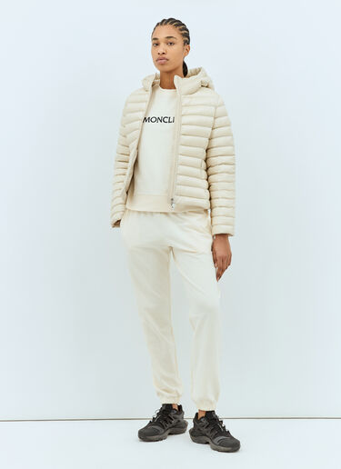 Moncler Logo Embroidery Sweatshirt Cream mon0259030
