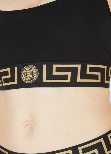 Versace Greca Trim Bra Top Black vrs0249019