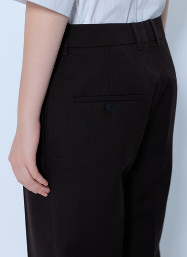 LN-CC® - Studio Nicholson: Quarte Straight Leg Pin Tuck Tailored Trousers - Brown Studio Nicholson Quarte Straight Leg Pin Tuck Tailored Trousers Brown stn0265004