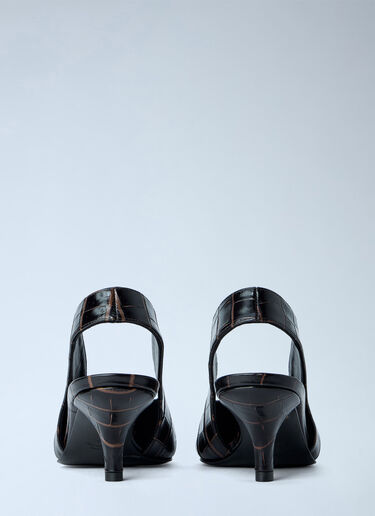 LN-CC® - Toteme: Classic Croco-Embossed Slingbacks - Black Toteme Classic Croco-Embossed Slingbacks Black tot0265069