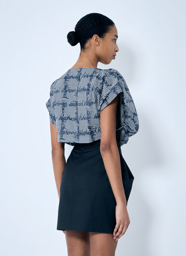 Vivienne Westwood Gingham Heart Top Blue vvw0259032