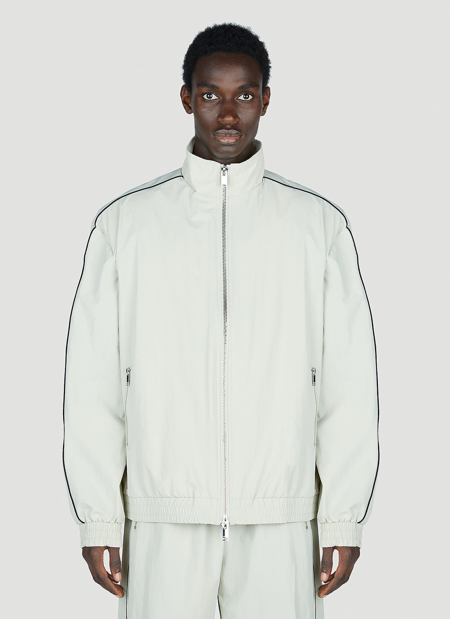 Han Kjobenhavn Piped-trim Track Jacket In White
