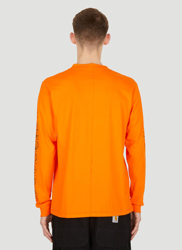 Space Available Upcycled Dome Long Sleeve T-Shirt Orange spa0350019