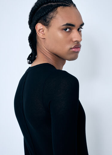 Rick Owens Rib Long Sleeve T-Shirt Black ric0159015