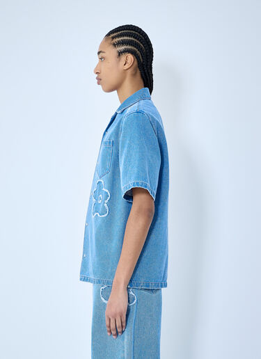 Marni Denim Shirt With Flower Motif Blue mni0259001
