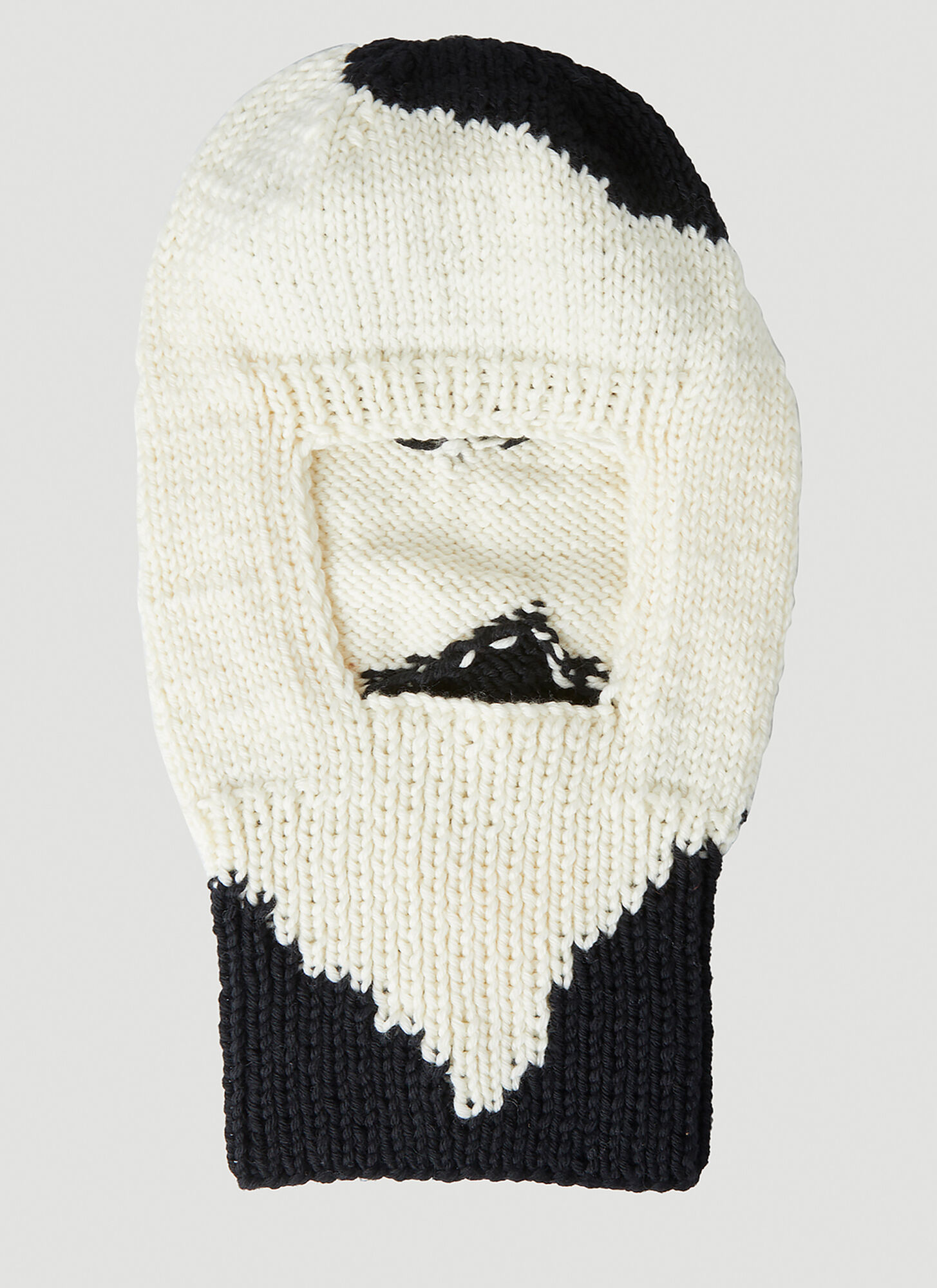 Sky High Farm Workwear Hand Knitted Cow Balaclava Unisex Black