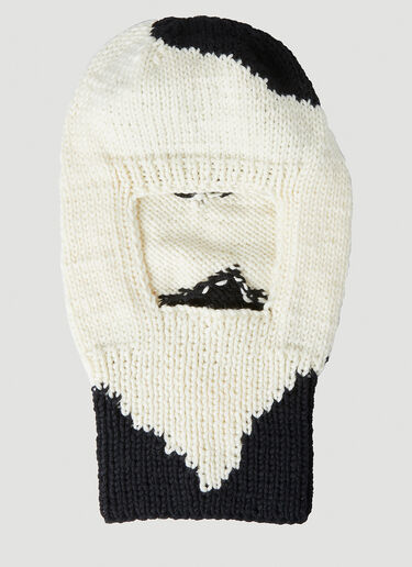 Sky High Farm Workwear Hand Knitted Cow Balaclava Black skh0350006