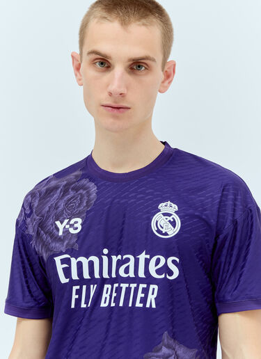 Y-3 x Real Madrid Logo Applique Jersey T-Shirt Purple rma0156001