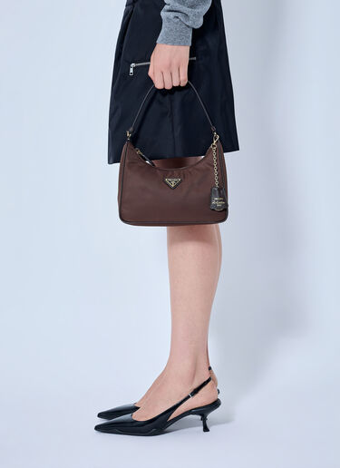 LN-CC® - Prada: Re-Edition 2005 Re-Nylon and Saffiano Mini Bag - Brown Prada Re-Edition 2005 Re-Nylon and Saffiano Mini Bag Brown pra0266028