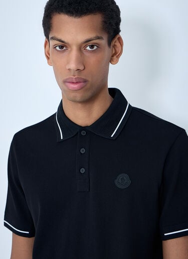 Moncler Logo Motif Polo Shirt Black mon0163032