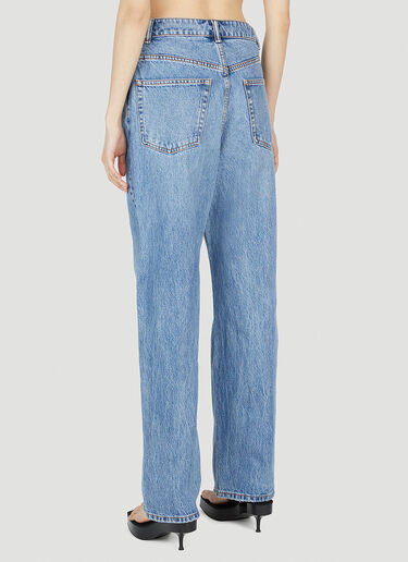 Alexander Wang Washed Straight Leg Jeans Blue awg0252013