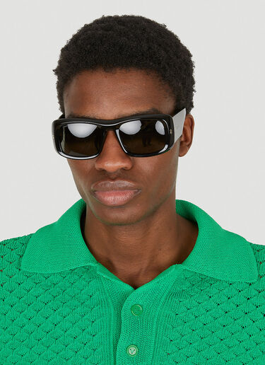 Gucci 직사각형 프레임 선글라스 블랙 guc0148002