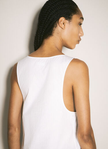 Saint Laurent Henley Tank Top White sla0256010