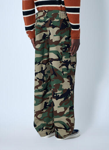 Stüssy Cargo Trousers in Camouflage Weave Green sts0164011