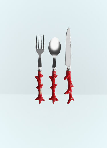 Les-Ottomans Coral Cutlery Set Red wps0691550