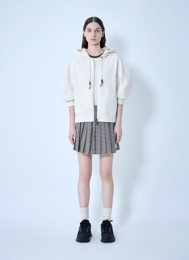 Hooded Zip-Up Sweatshirt Moncler Hooded Zip-Up Sweatshirt White mon0264029