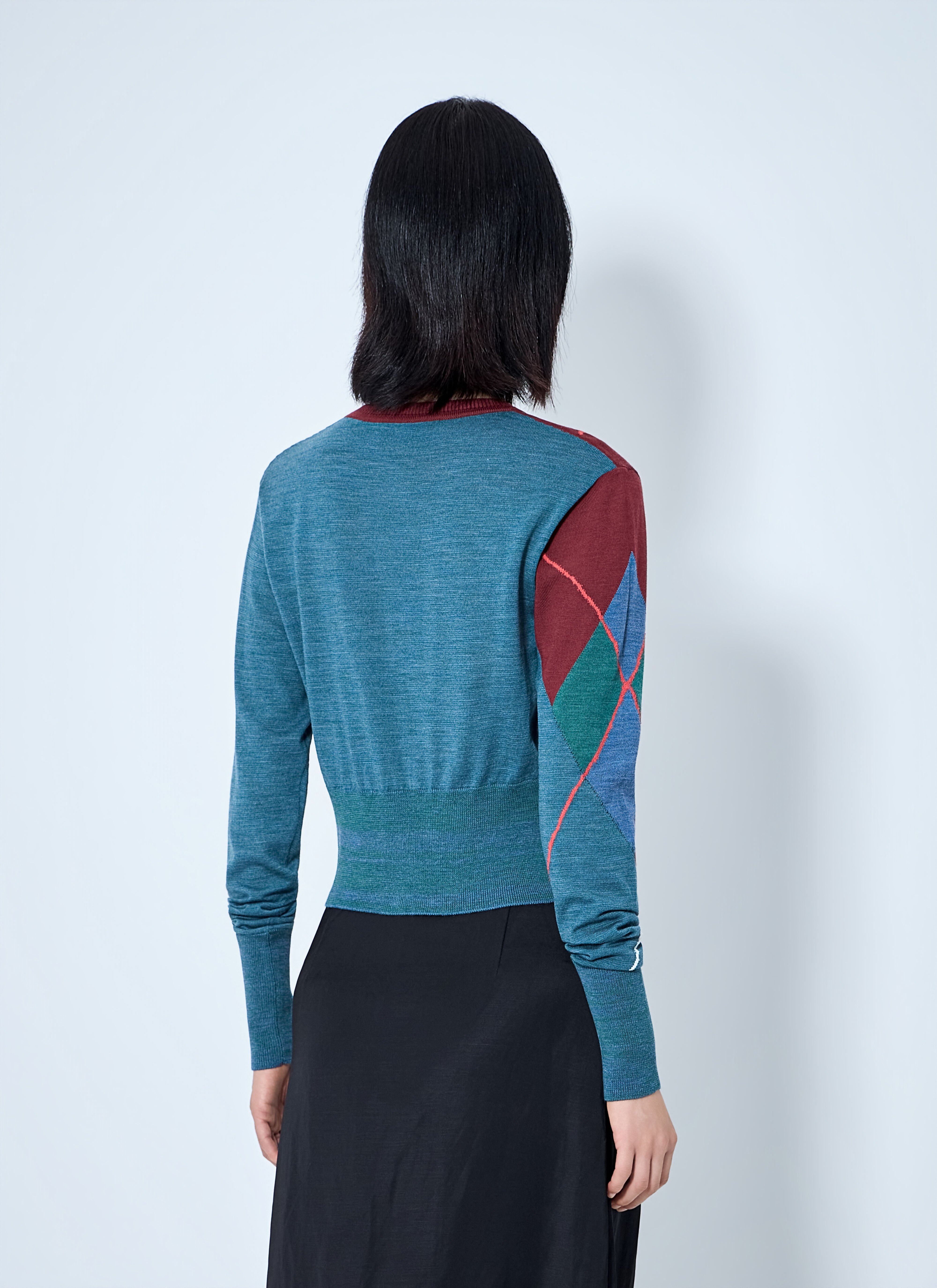 Vivienne Westwood Women's' Argyle Cropped Cardigan in Green | LN-CC®