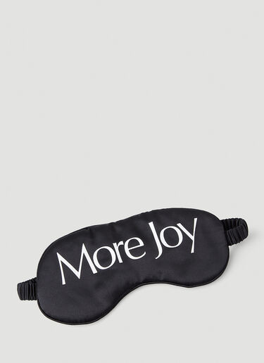 More Joy Logo Print Silk Eye Mask Black mjy0347035