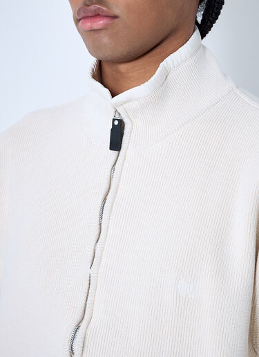 Balenciaga Interwined Zip-Up Sweater White bal0159005