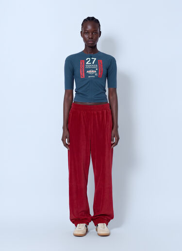 LN-CC® - Lacoste: Runway Zipped Printed Stretch T-shirt - Blue Lacoste Runway Zipped Printed Stretch T-shirt Blue lac0266011