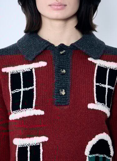 JW Anderson House' 嵌花 polo 衫  红色 jwa0259002