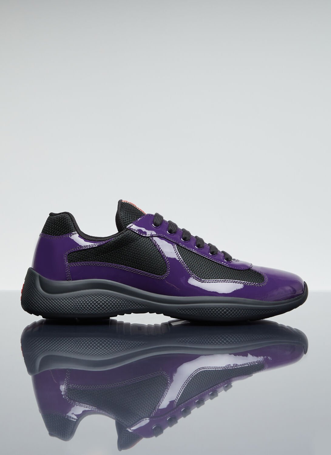 Shop Prada America's Cup Sneakers In Purple