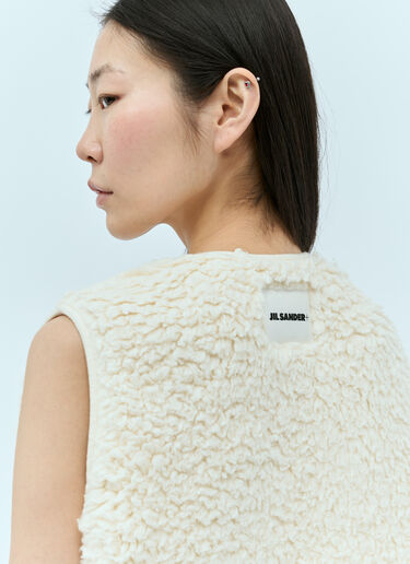 Jil Sander+ 薄衬垫拉链背心  米色 jsp0255005
