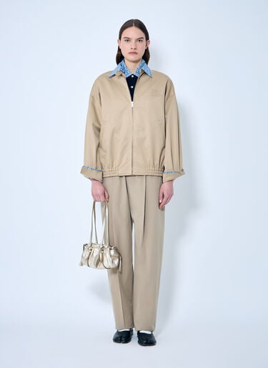 Miu Miu Gabardine Jacket With Contrast trims White miu0260005